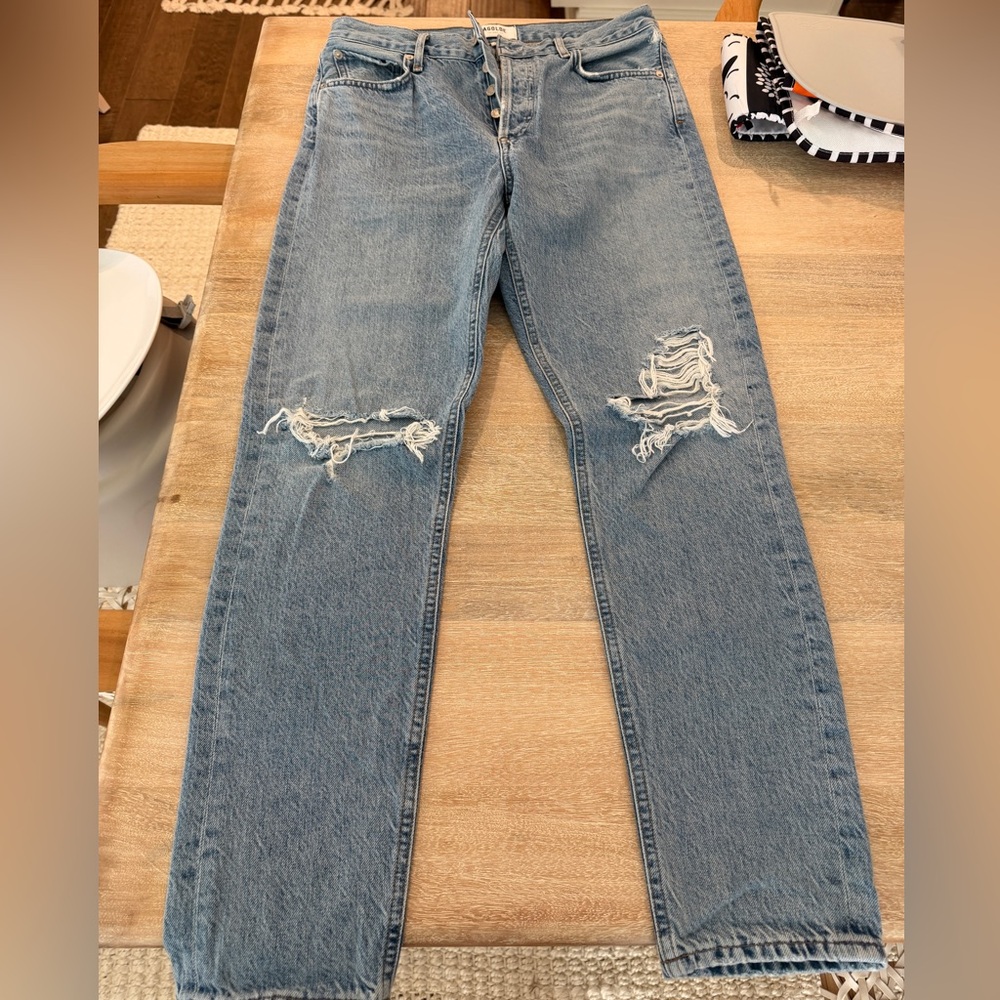 Distressed Agolde Light Jeans